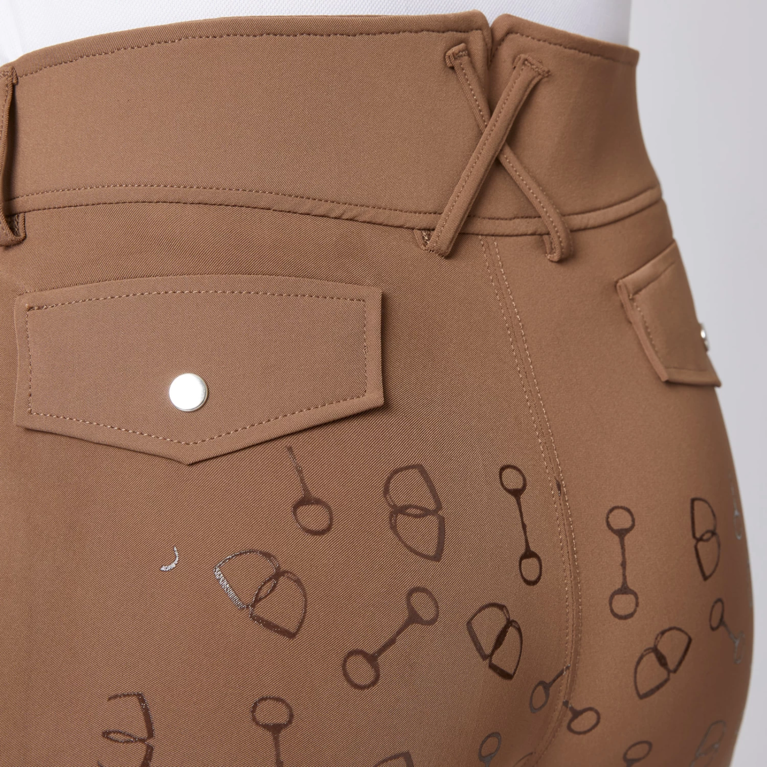 Women's High Waist Bit Print Silicone Full Seat Breeches 8 Women's High Waist Bit Print Silicone Full Seat Breeches - Image 6