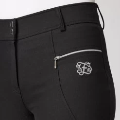 Women's High Waist Full Seat Breeches With Mesh 36 Women's High Waist Full Seat Breeches With Mesh -Sports - Equestrian Riding Shop CP3637 BL 6