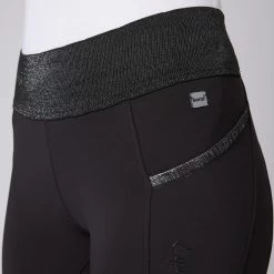 Women's Full Seat Riding Tights With Glitter Waist 25 Women's Full Seat Riding Tights With Glitter Waist -Sports - Equestrian Riding Shop CP3690 BL 4