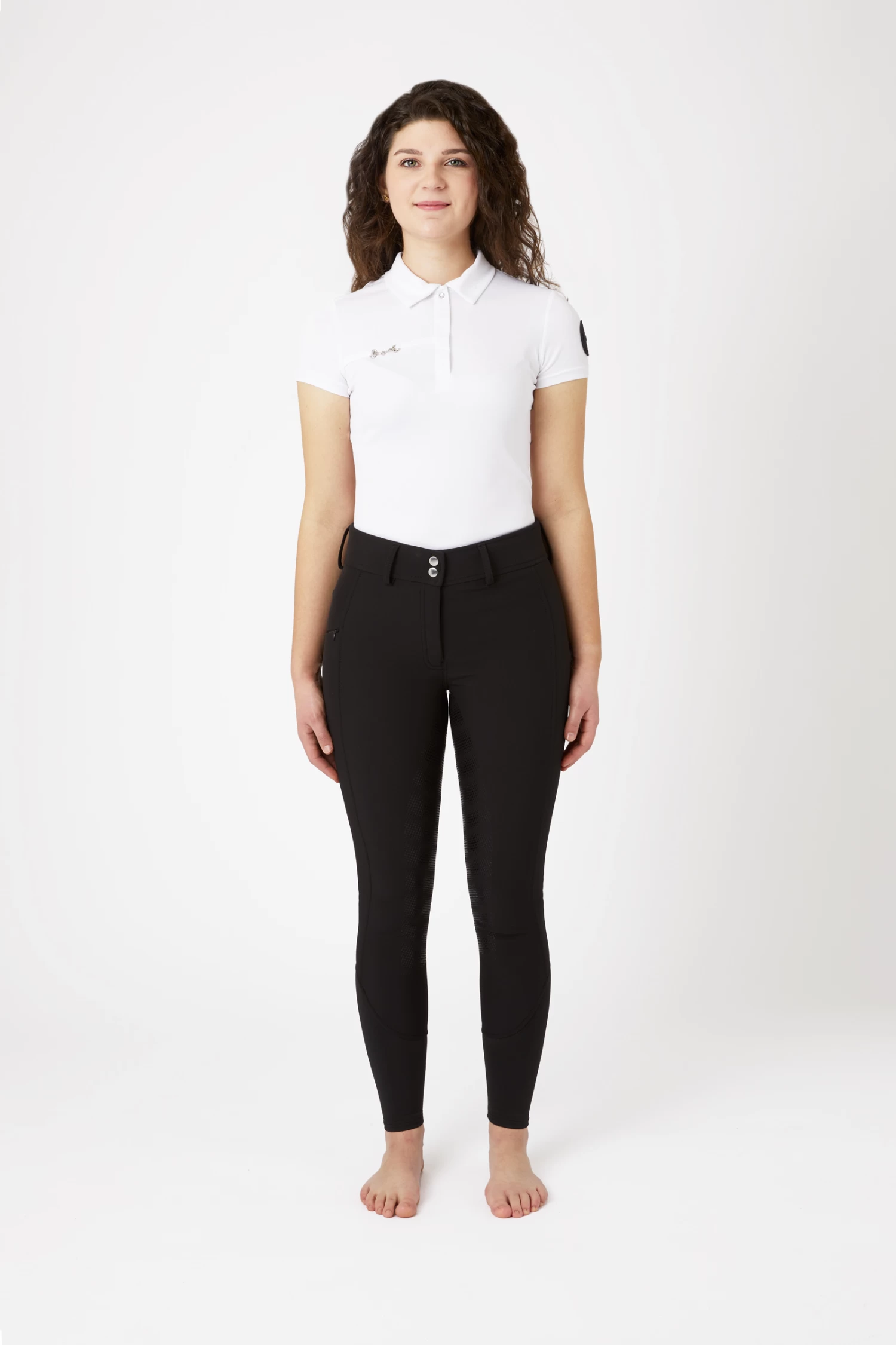 Horze Women's High Waist Softshell Thermo Breeches With Crystals 5 Horze Women's High Waist Softshell Thermo Breeches With Crystals - Image 3