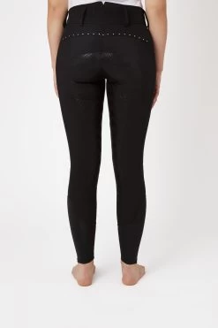 Horze Women's High Waist Softshell Thermo Breeches With Crystals 19 Horze Women's High Waist Softshell Thermo Breeches With Crystals -Sports - Equestrian Riding Shop cp3592 bl 04