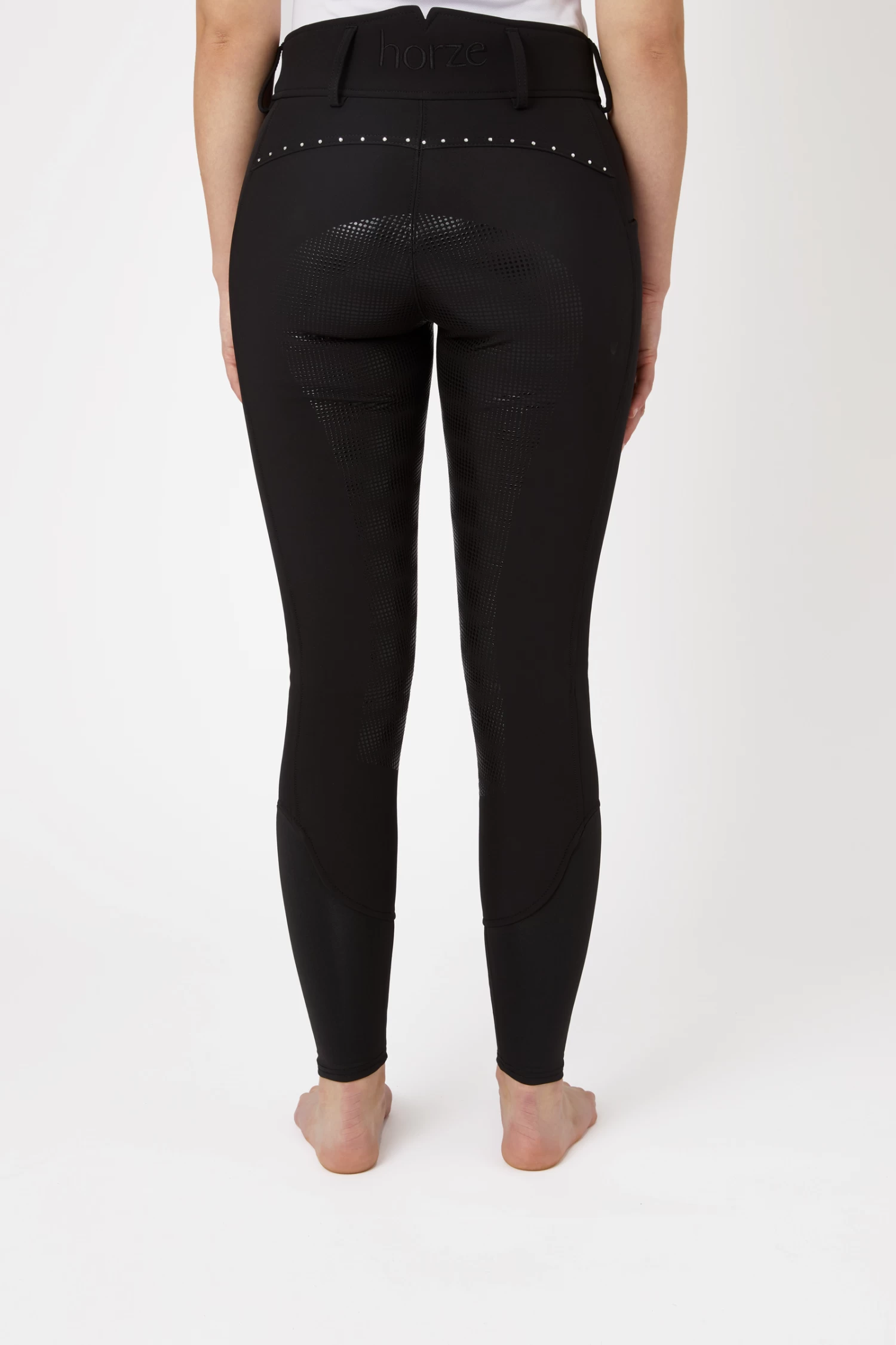 Horze Women's High Waist Softshell Thermo Breeches With Crystals 6 Horze Women's High Waist Softshell Thermo Breeches With Crystals - Image 4