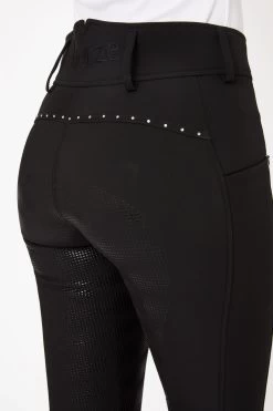 Horze Women's High Waist Softshell Thermo Breeches With Crystals 21 Horze Women's High Waist Softshell Thermo Breeches With Crystals -Sports - Equestrian Riding Shop cp3592 bl 06