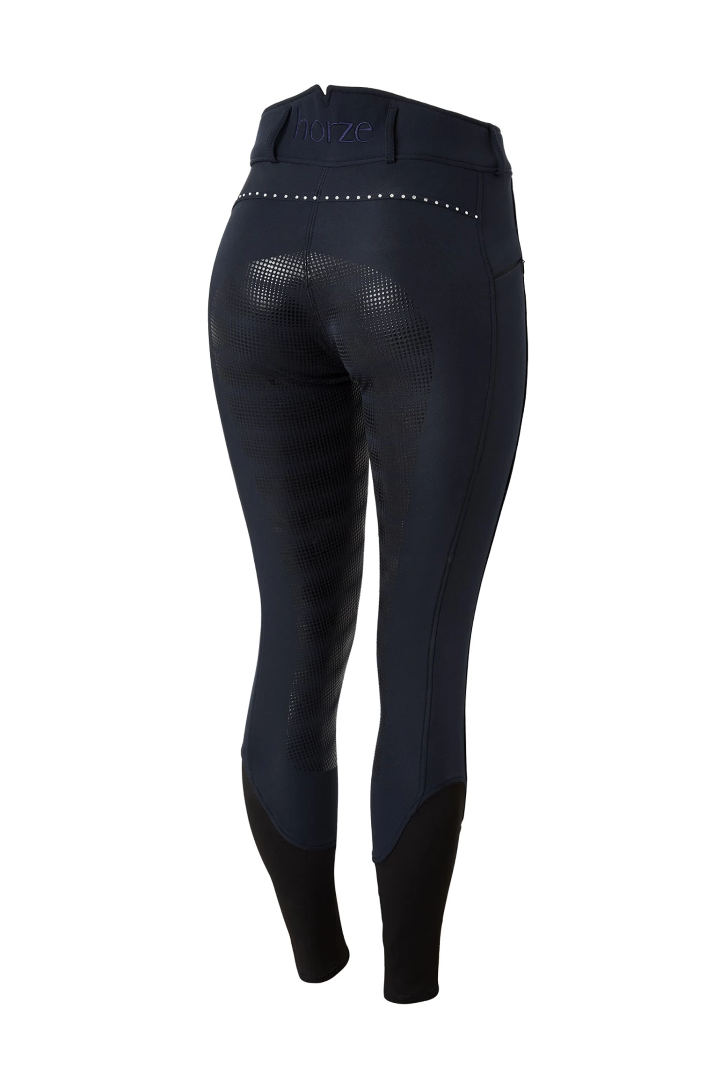 Horze Women's High Waist Softshell Thermo Breeches With Crystals 10 Horze Women's High Waist Softshell Thermo Breeches With Crystals - Image 8