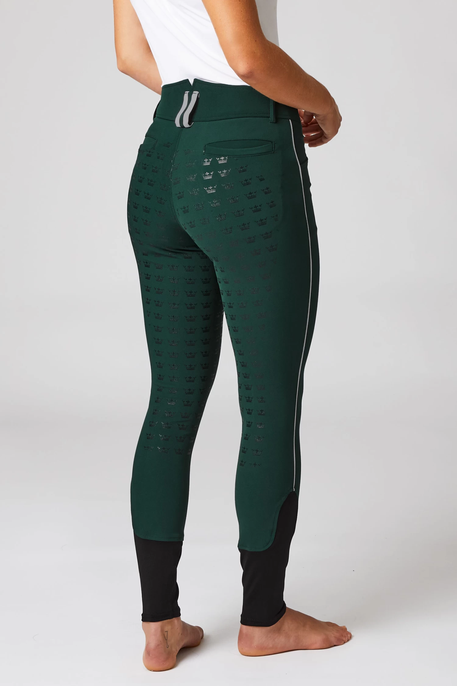 Women's High Waist Full Seat Breeches With Contrasting Piping 11 Women's High Waist Full Seat Breeches With Contrasting Piping - Image 9