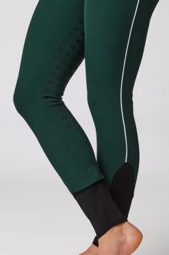 Women's High Waist Full Seat Breeches With Contrasting Piping 34 Women's High Waist Full Seat Breeches With Contrasting Piping -Sports - Equestrian Riding Shop cp3685 pdgr 06