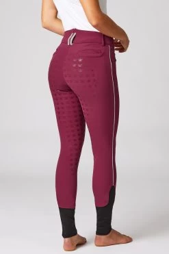 Women's High Waist Full Seat Breeches With Contrasting Piping 38 Women's High Waist Full Seat Breeches With Contrasting Piping -Sports - Equestrian Riding Shop cp3685 rpi 02