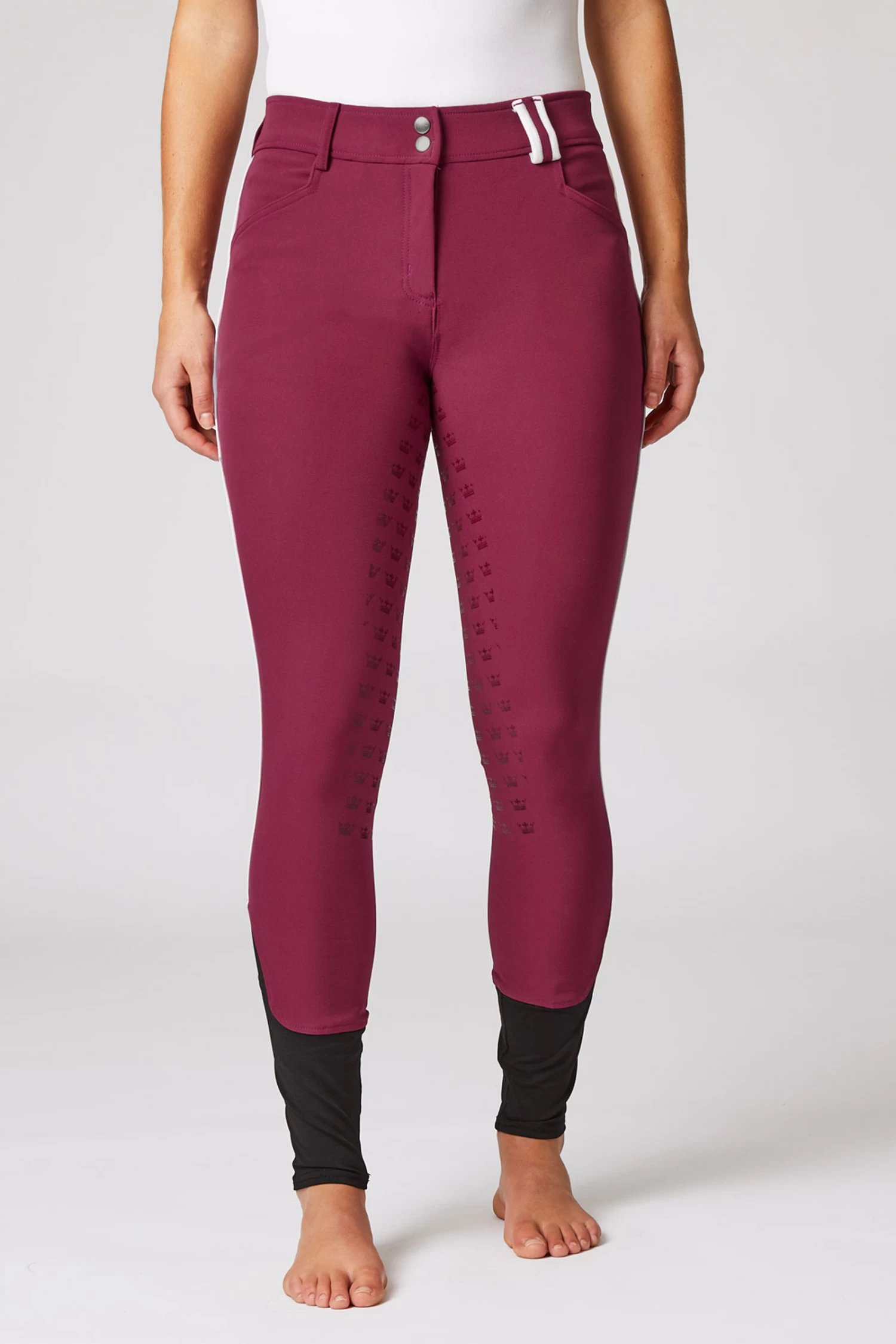 Women's High Waist Full Seat Breeches With Contrasting Piping 21 Women's High Waist Full Seat Breeches With Contrasting Piping - Image 19