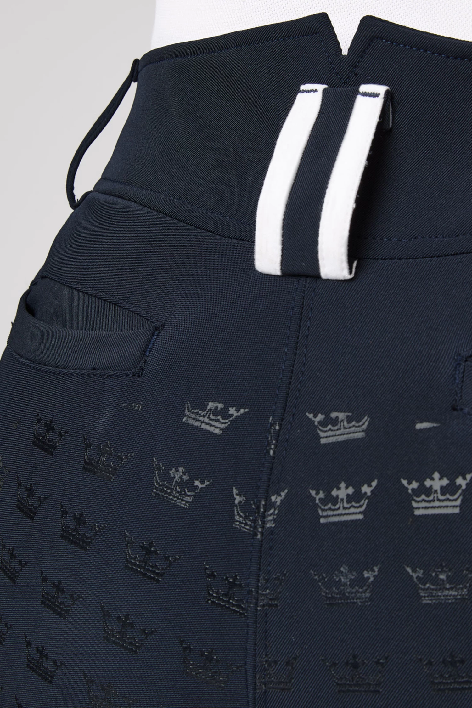 Women's High Waist Full Seat Breeches With Contrasting Piping 9 Women's High Waist Full Seat Breeches With Contrasting Piping - Image 7